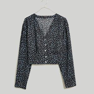 Madewell V Neck Button Front Shirt - New with Tags